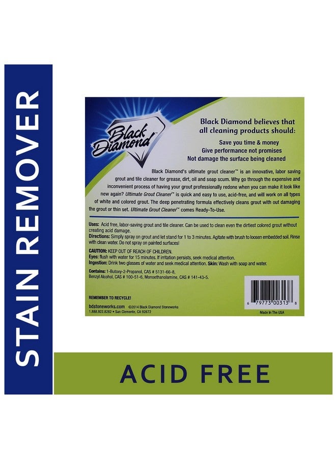 Black Diamond Stoneworks Black Diamond Ultimate Grout Cleaner: Best Cleaner for Tile,Ceramic,Porcelain, Marble Acid-Free Safe Deep Cleaner & Stain Remover for Even The Dirtiest Grout. (1-Quart/1-Brush) - Image 2