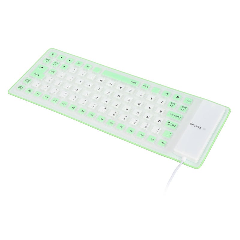 Silicone Keyboard 85 Keys USB Wired - Fully Sealed Waterproof Dust Proof Design - Foldable Rollable Soft Silicone Keyboard for Harsh Environments - Image 5