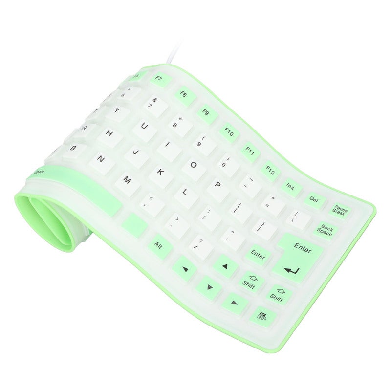 Silicone Keyboard 85 Keys USB Wired - Fully Sealed Waterproof Dust Proof Design - Foldable Rollable Soft Silicone Keyboard for Harsh Environments - Image 4