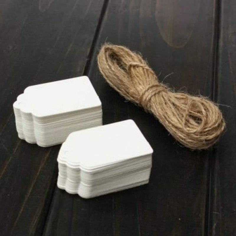 Diy Crafts CT-DIY-HI-37288 Scallop Kraft Paper Label Party Gift Name Tag Hand Draw Name Card, # 5, Pack of 100 (Multicolor) - Image 3