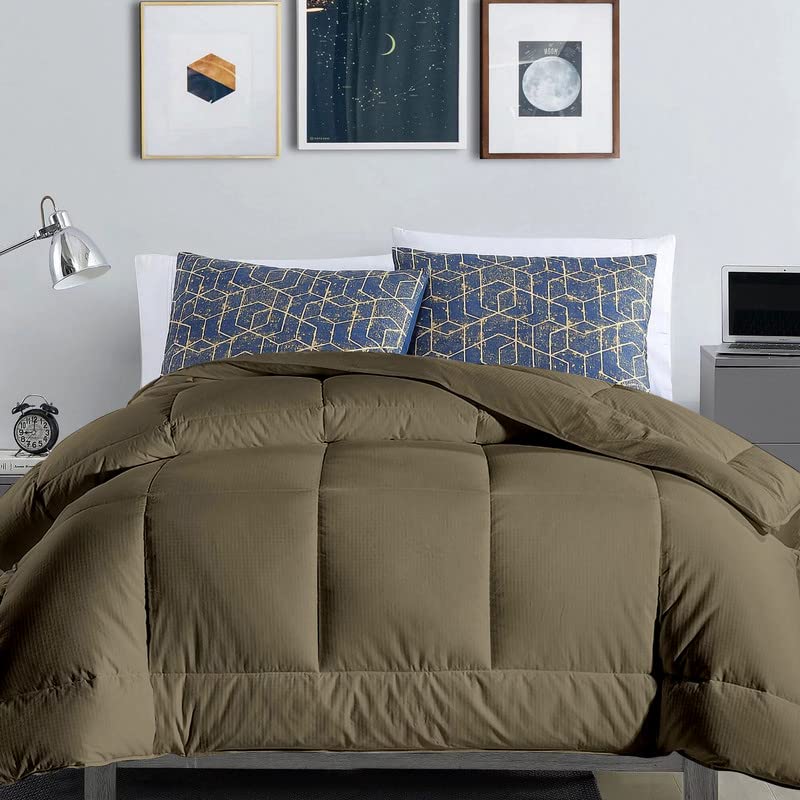 Razzai MammaYo Down Alternative Soft Quilted 300 GSM All Weather Comforter (90" x 100" Inches/228cm x 254cm) - Double Bed Comforters|Beige|Microfibre, lightweight| TC - 400 - Image 1