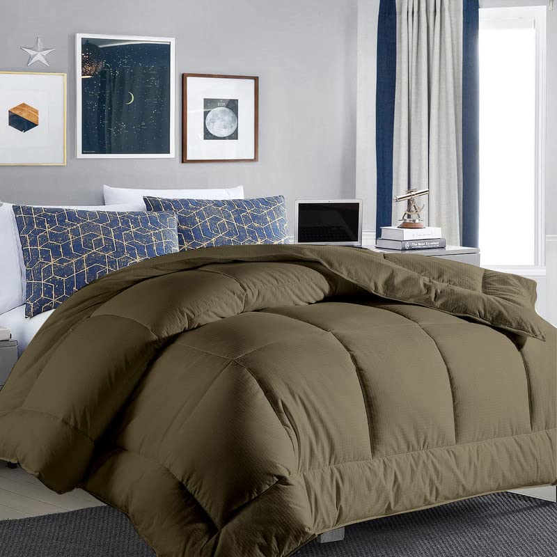 Razzai MammaYo Down Alternative Soft Quilted 300 GSM All Weather Comforter (90" x 100" Inches/228cm x 254cm) - Double Bed Comforters|Beige|Microfibre, lightweight| TC - 400 - Image 2