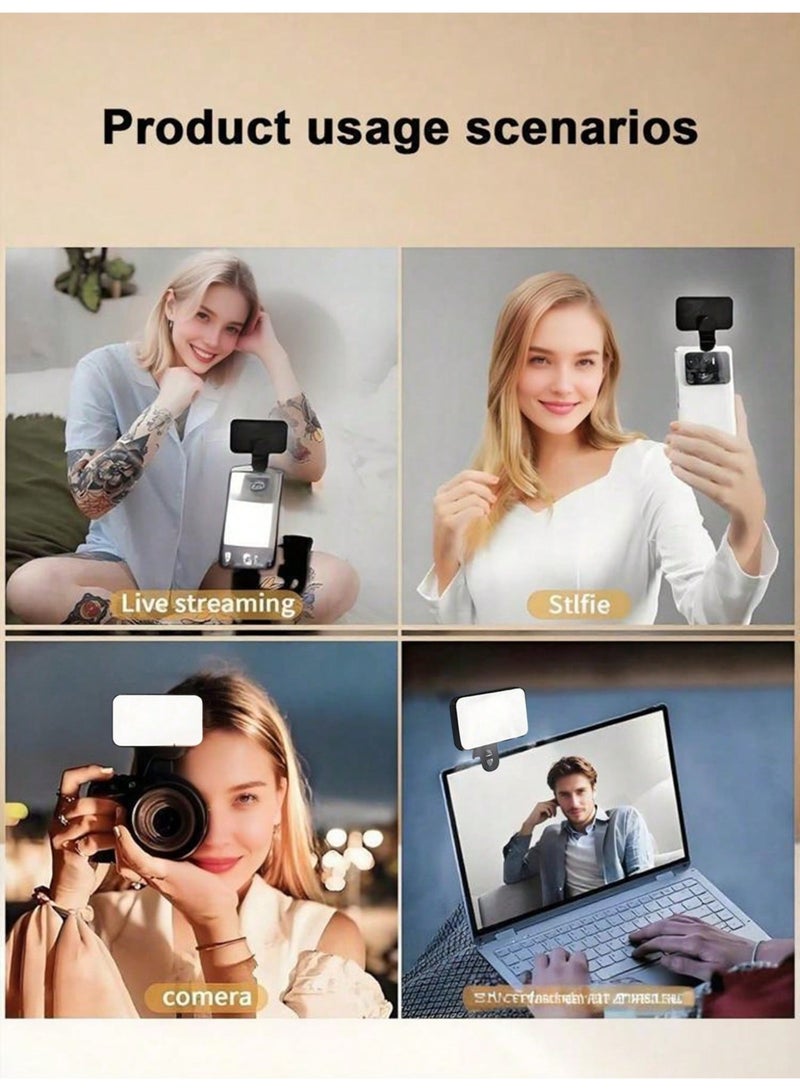Portable USB Rechargeable LED Selfie Ring Light with Clip, 3 Adjustable Lighting Modes & Color Temperature, Mini Fill Light for Phone, Camera, Laptop & iPad, Ideal for Video Conferencing, Zoom Calls, Live Streaming, Vlogging, Makeup & Online Teaching - Image 4