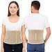 ORTONYX Ergonomic Abdominal Binder Waist and Lower Back Support Belt Back Brace for Women Men Breathable Elastic With Extra Band Beige SM - Image 1
