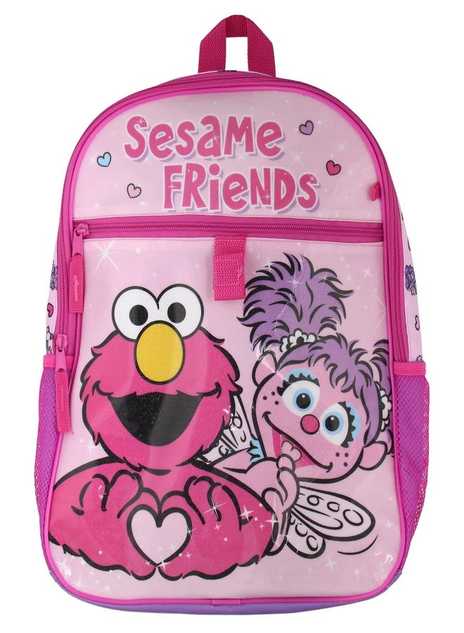 INTIMO Sesame Street Friends Elmo Abby Cadabby 3 PC Backpack Lunch Box Pencil Pouch, Elmo Abby, One Size - Image 2