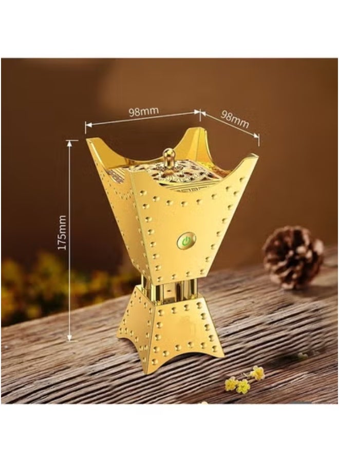 تايجر Luxury Electric Bakhoor Burner – USB Rechargeable Portable Oud & Bukhoor Incense Diffuser | Elegant and Compact Design with Adjustable Heat Settings | Safe and Flameless Aroma Burner for Car, Home, Office & Travel Use | Long-Lasting Fragrance Dispersion | Easy-to-Clean & User-Friendly Electric Mabkhara - Image 4