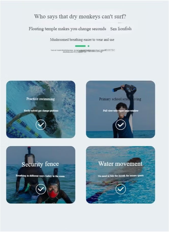 Full face Snorkeling mask with New Safety Breathing System and Camera Stand with 180-degree Panoramic View - Image 5