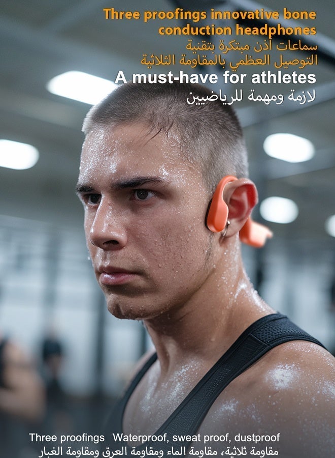 وابيك العلامة التجارية الكورية N60 سماعات رياضية بتوصيل عن طريق العظام، مقاومة للماء IP67، تصميم مفتوح، بلوتوث 5.4، تشغيل لمدة 18 ساعة، وزن خفيف 30 جم، مع ميكروفونات لإلغاء الضوضاء - Image 2
