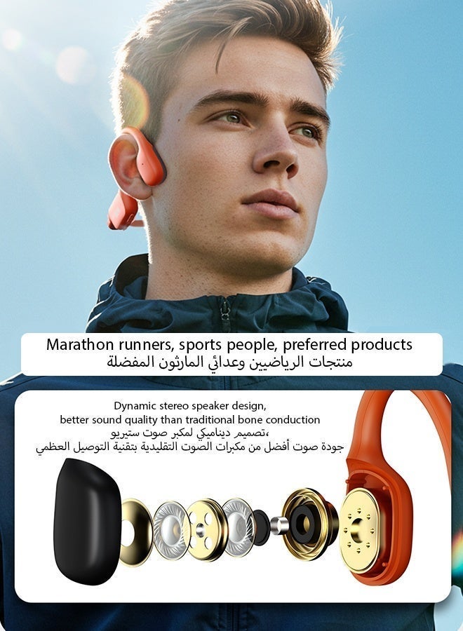 وابيك العلامة التجارية الكورية N60 سماعات رياضية بتوصيل عن طريق العظام، مقاومة للماء IP67، تصميم مفتوح، بلوتوث 5.4، تشغيل لمدة 18 ساعة، وزن خفيف 30 جم، مع ميكروفونات لإلغاء الضوضاء - Image 4