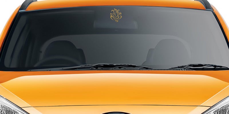 WallDesign Vinyl Ganesha Door Car Bike Sticker, 3 x 0.1 x 3 Inches, Gold - Image 3