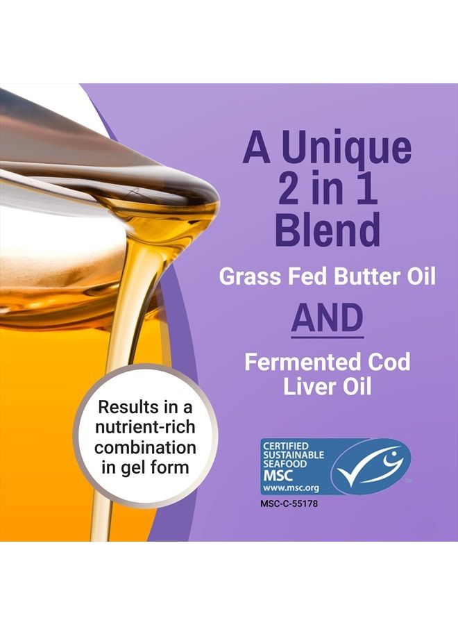 Fermented Cod Liver Oil and Concentrated Butter Oil - Cinnamon- Omega Fatty Acids - MSC Certified - Vitamins A & D