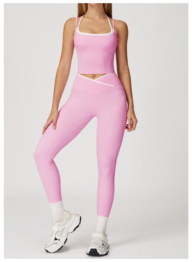 كوينج Color Blocked Sports Bra Women's Yoga Vest Top Push Up Fitness Bras Shockproof Women Yoga Bra Yoga Running Breathable Bras Vest - Image 2