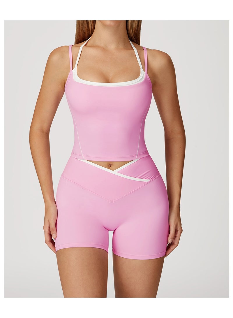 كوينج Color Blocked Sports Bra Women's Yoga Vest Top Push Up Fitness Bras Shockproof Women Yoga Bra Yoga Running Breathable Bras Vest - Image 3