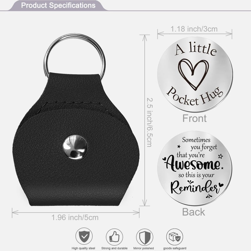 CINDYHE Pocket Hug Token keychain Gifts for Men Women Him Her Dad Mom Son Daughter Brothers Sisters Teacher Boy Girl Friends (Awesome) - Image 2
