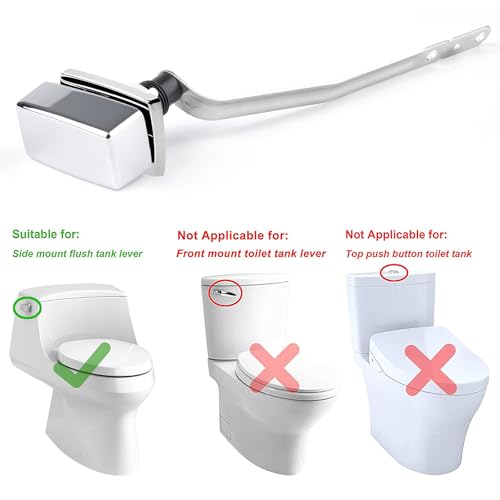 VALLVATER Toilet Flush Handle Replacement, Side Mount Toilet Tank Lever Fit for Kohler 85114-CP Trip Lever Kit, Polished Chrome - Image 5