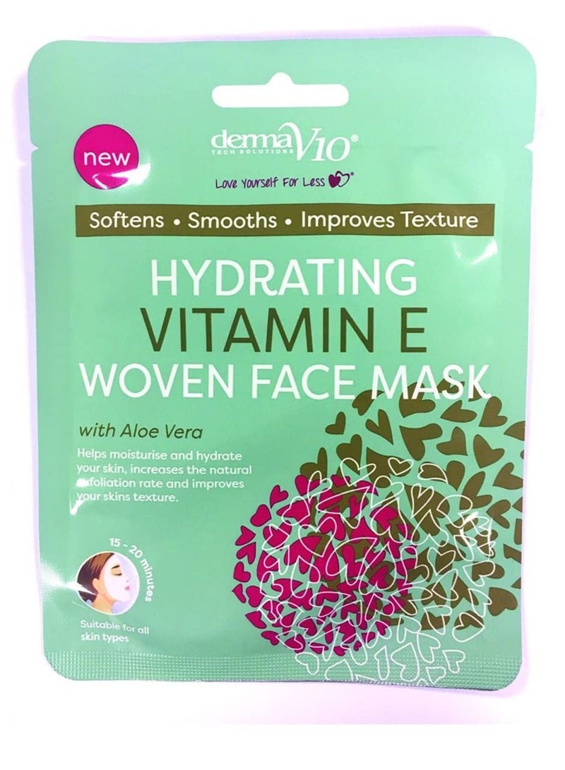 Derma V10 Hydrating Vitamin E Woven Face Mask mixed color