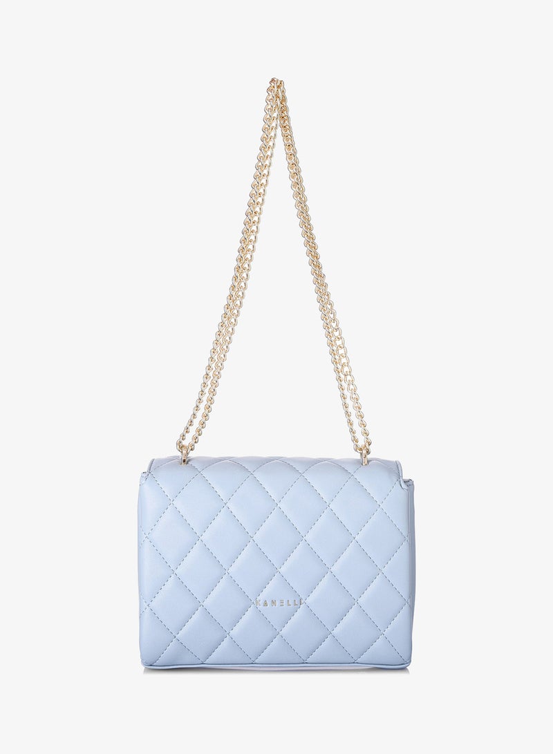 KANELLI Women's handbag from Kanelli, elegant shape New Collection  AAY2401004-Blue - Image 3