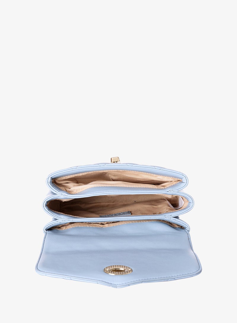 KANELLI Women's handbag from Kanelli, elegant shape New Collection  AAY2401004-Blue - Image 4