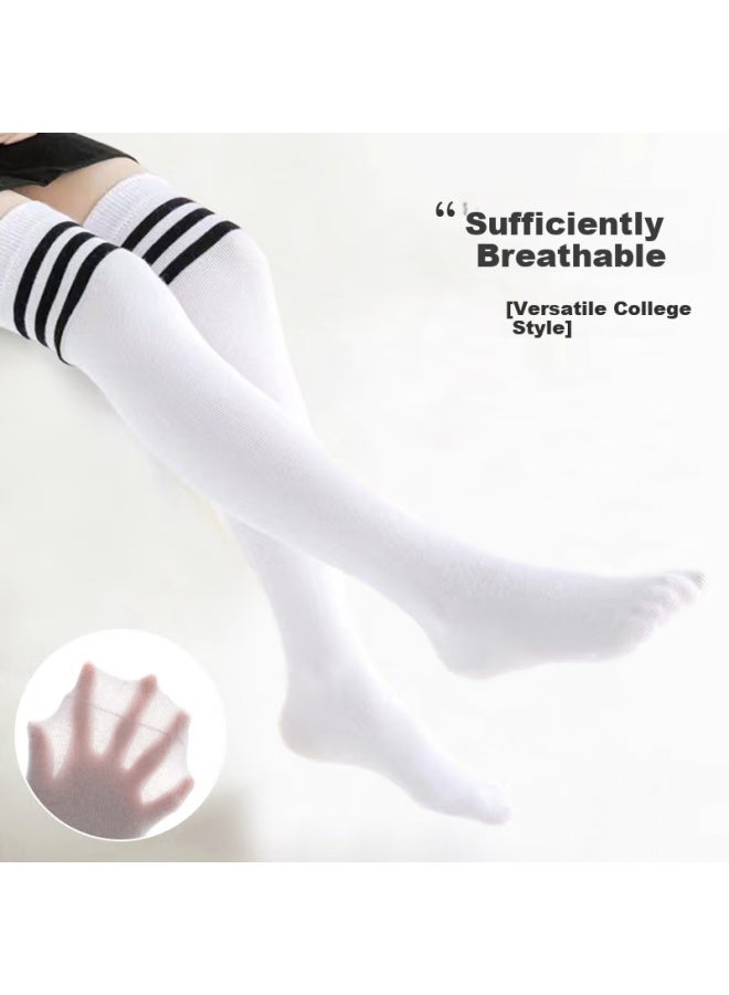 Cotton Thirteen Children's Long Tube Socks Autumn And Winter Kids Socks Girlshigh Tube For Big Kids 5 Pairs - Image 2