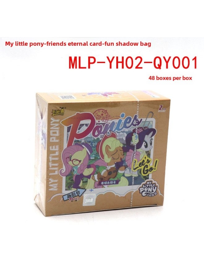 Little Polly Card Fun Shadow Pack First Play 1 Generation Box Whole Box 2 Yuan Pack CR Card Friendship Huiyue Pack Girl Card-Color:Pony Polly Twilight Bag/9 Board 1 Box