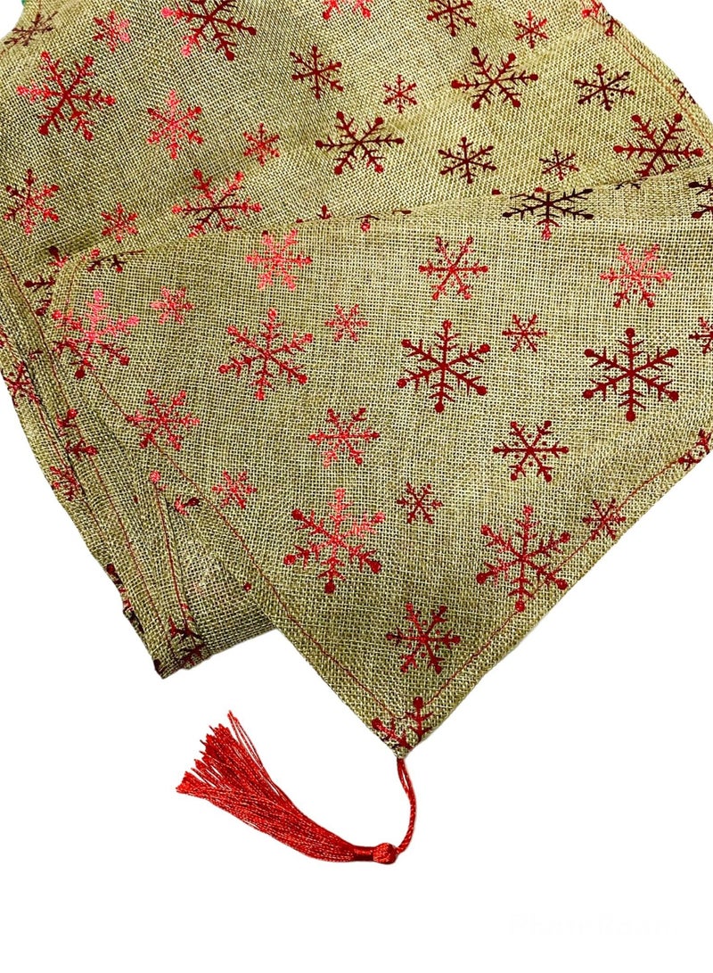 هايلاند قطعة واحدة من عداء طاولة الكريسماس من الجوت - Image 3