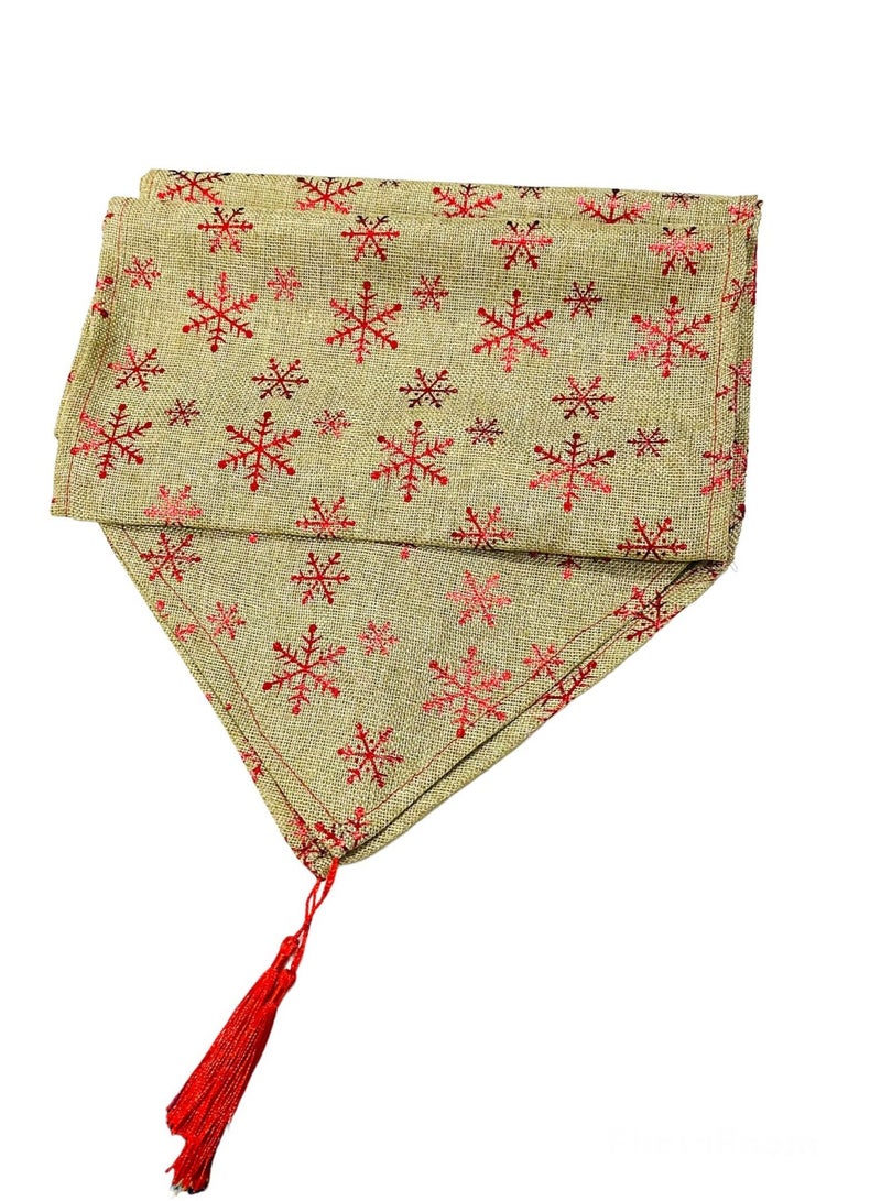 هايلاند قطعة واحدة من عداء طاولة الكريسماس من الجوت - Image 2