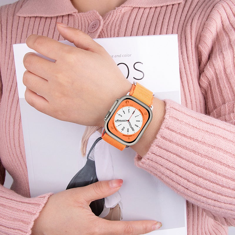 حزام ساعة من النايلون المنسوج على شكل حلقة لـ Apple Watch Ultra و iWatch 8 - Image 3