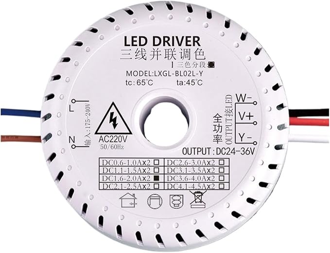 LED Chandelier Driver 24V 136A Full Power 1 6 2 0Ax2 DC24 36V Three Color Dimming Transformer - Image 1