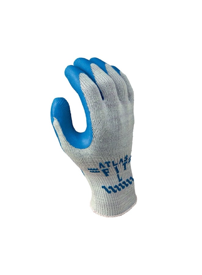 ATLAS Unisex Lightweight Ergonomic Outdoor Coated Work Gloves Grey and Blue Large 7104433