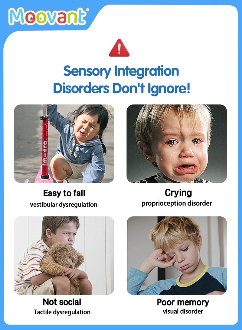 Moovant جهاز تدريب التكامل الحسي للأطفال، آلة عصا الإمساك، ألعاب التنمية المبكرة، ألعاب رياضية للأطفال، لعبة تفاعلية بين الوالدين والطفل، لعبة ممتعة لتعزيز التركيز والاستجابة للانتباه - Image 4