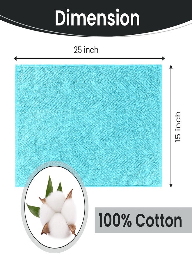 DecorRack 4 Pack 100% Cotton Kitchen Towels, 15" x 25" Absorbent Dish Towels [Premium Quality 400 GSM] Hand Towels for Kitchen, Blue (Pack of 4) - Image 2