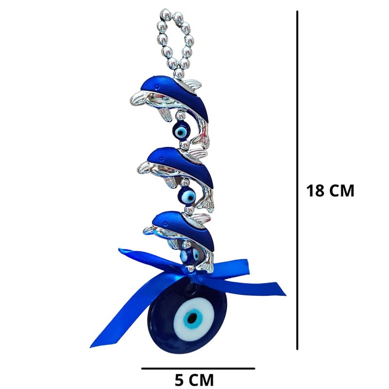 RIPE INDIA RIPE INDIA 3 Three Dolphin Evil Eye Hanging for Home Office Shop Car - Image 3