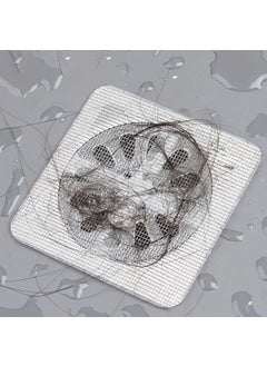 BLISS START BLISS START 10 Pcs Disposable Shower Drain Cover Hair Catcher Shower Drain Mesh Stickers Bathroom Laundry Bathtub Kitchen Shower Drain Floor Sink Strainer Filter Mesh  - Image 2