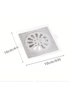 BLISS START BLISS START 10 Pcs Disposable Shower Drain Cover Hair Catcher Shower Drain Mesh Stickers Bathroom Laundry Bathtub Kitchen Shower Drain Floor Sink Strainer Filter Mesh  - Image 5