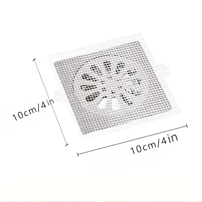 BLISS START BLISS START 10 Pcs Disposable Shower Drain Cover Hair Catcher Shower Drain Mesh Stickers Bathroom Laundry Bathtub Kitchen Shower Drain Floor Sink Strainer Filter Mesh  - Image 5