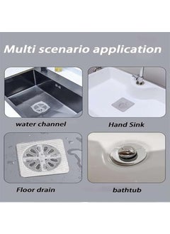 BLISS START BLISS START 10 Pcs Disposable Shower Drain Cover Hair Catcher Shower Drain Mesh Stickers Bathroom Laundry Bathtub Kitchen Shower Drain Floor Sink Strainer Filter Mesh  - Image 3