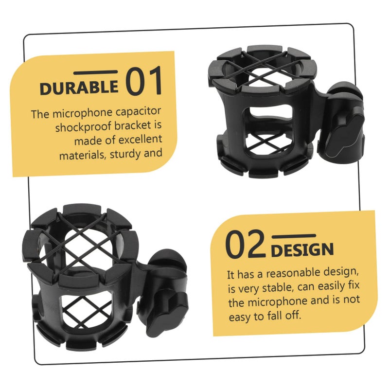 Professional Microphone Shock Mount Clip Vibration Dampening Bracket For Studio Recording - Image 3