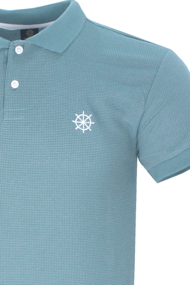 فاريتا Men's Sweet Blue Lycra Regular Polo Neck Men's T-Shirt