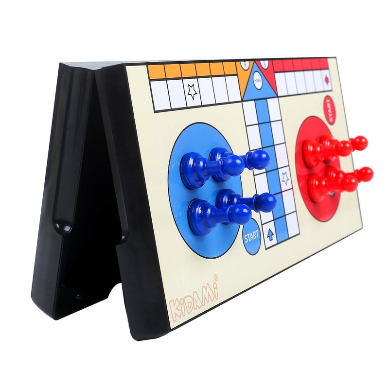 KIDAMI Ludo Magnetic Board Game Set, Folding and Light-Weight for Carrying, Gift for All Age (9.5 X 9.5 inches) - Image 3