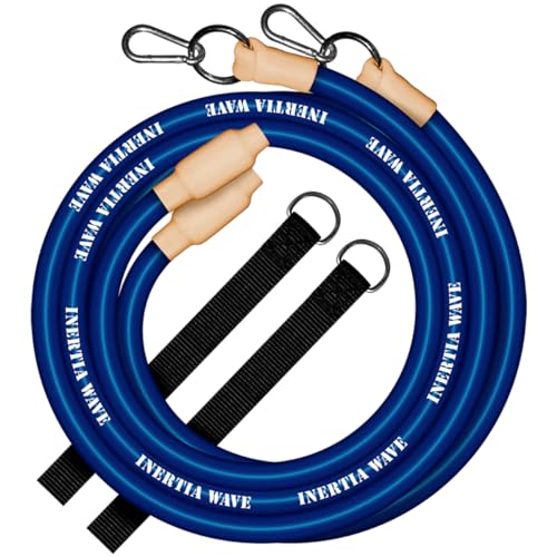 Inertia Wave Dynamic Rubber Battle Ropes Alternative for Home and Gym Maximize Calorie Burn Revolutionary Fitness Equipment for Abs and Full Body Workout Royal Blue - Image 1