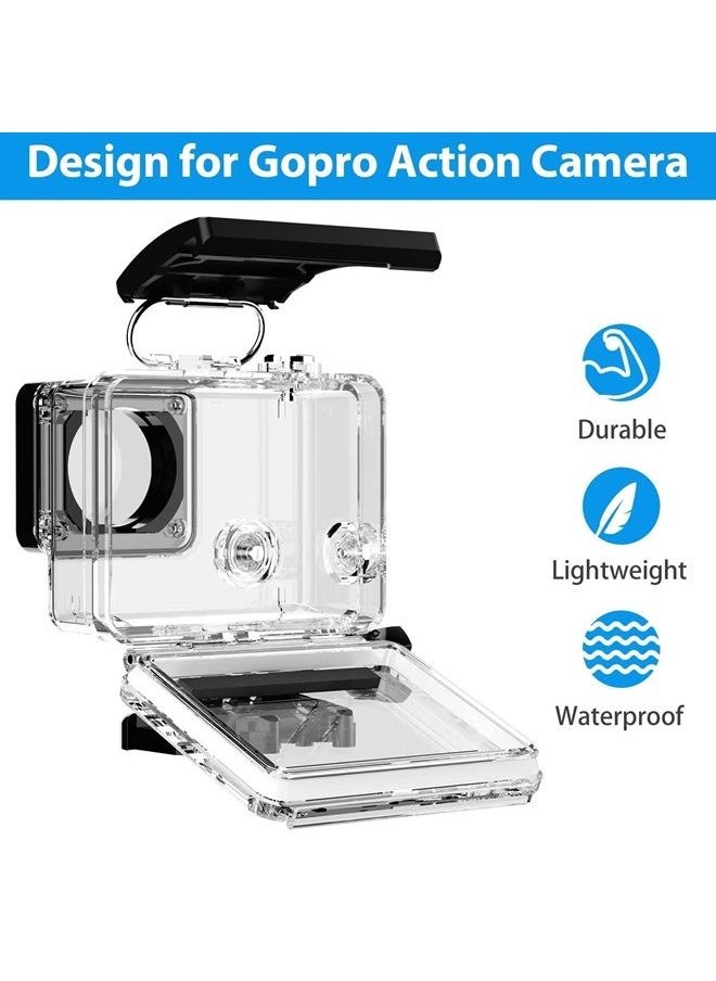 Hongdak - Waterproof Housing Case for GoPro Hero 4/3/3+, 60M/190FT Underwater Protective Dive Housing Shell with Bracket Mount Accessories for GoPro Hero4, Hero3+, Hero3 Action Camera Outside Sports - Image 1