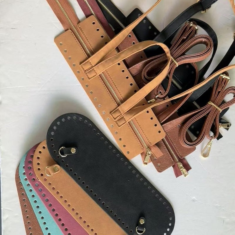 Easy to Assemble PU Leather Shoulder Bag Craft Accessory with Pre Punched Holes and Hardware for Quick Unique Creation Pu Leather Craft Accessory for Beginners - Image 4