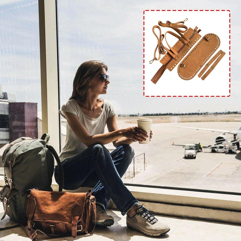Easy to Assemble PU Leather Shoulder Bag Craft Accessory with Pre Punched Holes and Hardware for Quick Unique Creation Pu Leather Craft Accessory for Beginners - Image 2