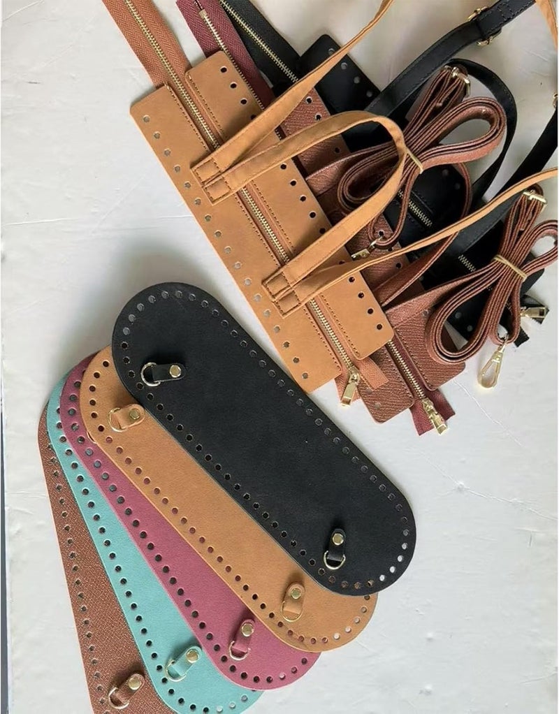 Easy to Assemble PU Leather Shoulder Bag Craft Accessory with Pre Punched Holes and Hardware for Quick Unique Creation Pu Leather Craft Accessory for Beginners - Image 3