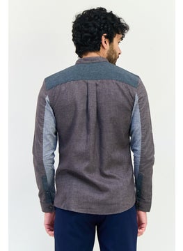 Selected Homme Men Regular Fit Heather Long Sleeves Casual Shirt, Multicolor  - Image 4