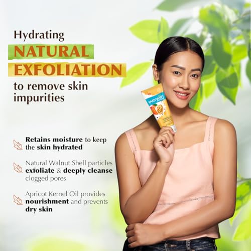 Everyuth Naturals Hydrating & Exfoliating Walnut Apricot Scrub|Removes Blackheads & Moisturizes|With Walnut Shell Particles & Apricot|For Oily, Dry, Normal, Combination & Sensitive Skin - 100gm - Image 2