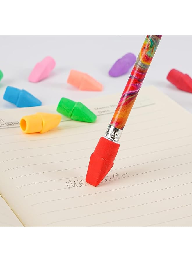 erorex 100 Pack Pencil Erasers Toppers Pencil Cap Erasers Incredible Value Premium Pencils Erasers Colorful Erasers For Pencils Top Erasers For School Office Classroom Kids Adults - Image 2