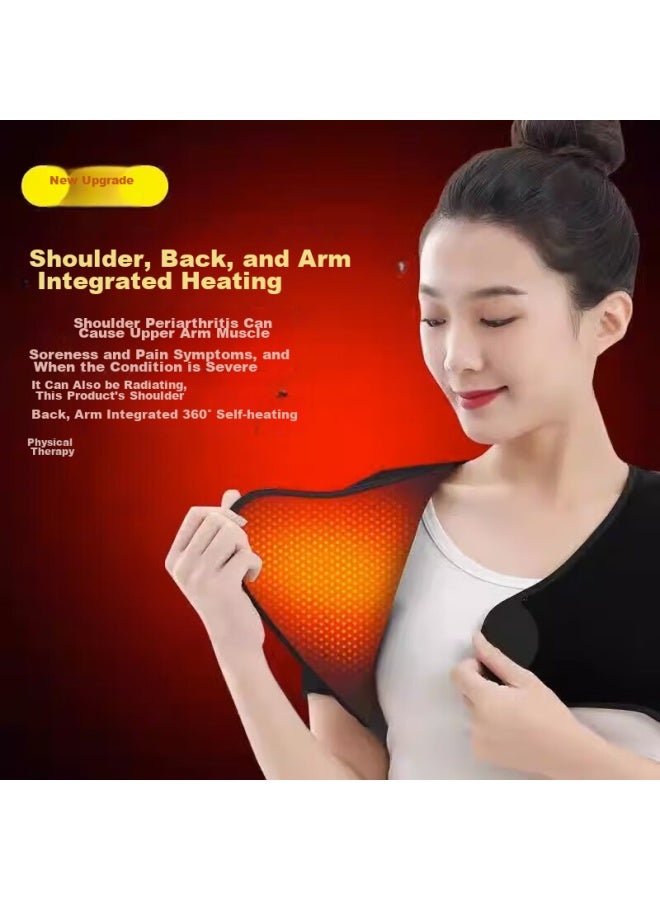 Nanjiren Nanjiren Shoulder Guard, Warm Self-heating Vest, Moxibustion Hot Compress Shoulder And Neck Protector, Unisex Middle-aged And Elderly Sleep Aid Vest - Image 2