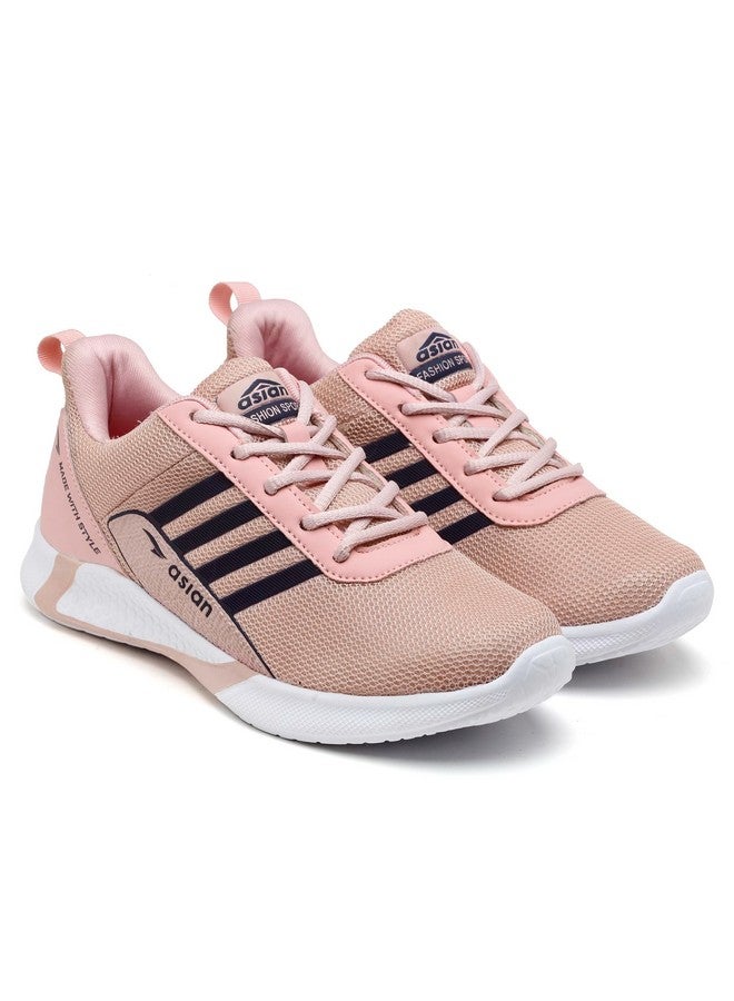Asian ASIAN Women's Tokyo-01 Sports Running Casual Lightweight Sneakers with EVA Sole, Pink  - Image 1