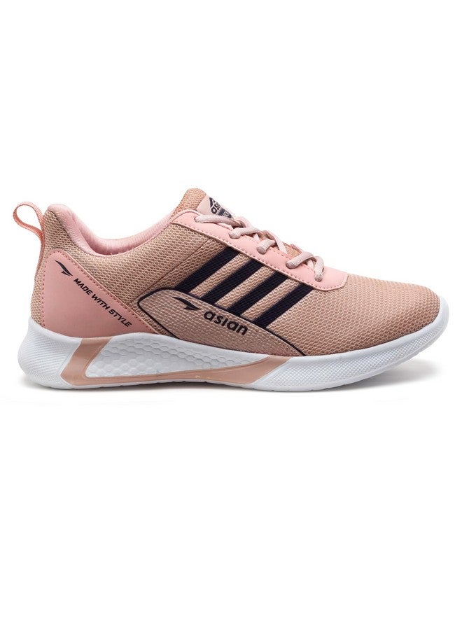 Asian ASIAN Women's Tokyo-01 Sports Running Casual Lightweight Sneakers with EVA Sole, Pink  - Image 5